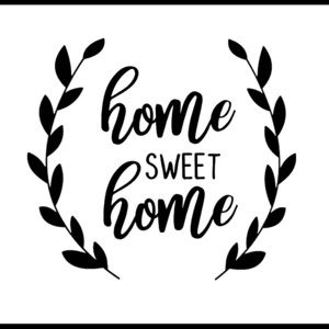 πΏ Home Sweet Home πΏ Removable Vinyl Decal for Hanging Sign π‘